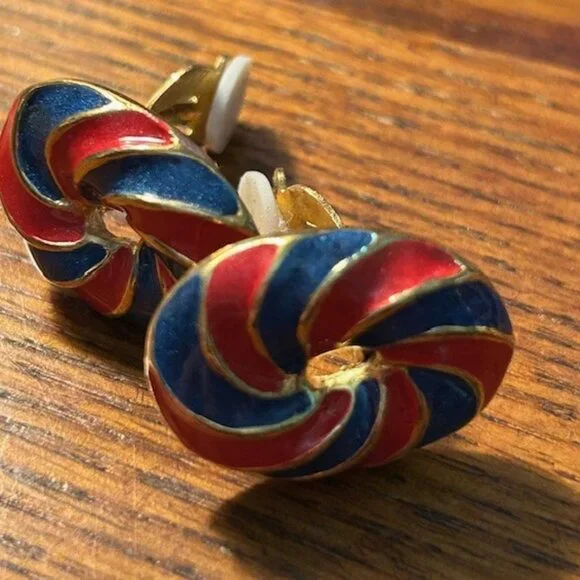 5 Pair of beautiful, colorful, clip earrings - Picture 2 of 10